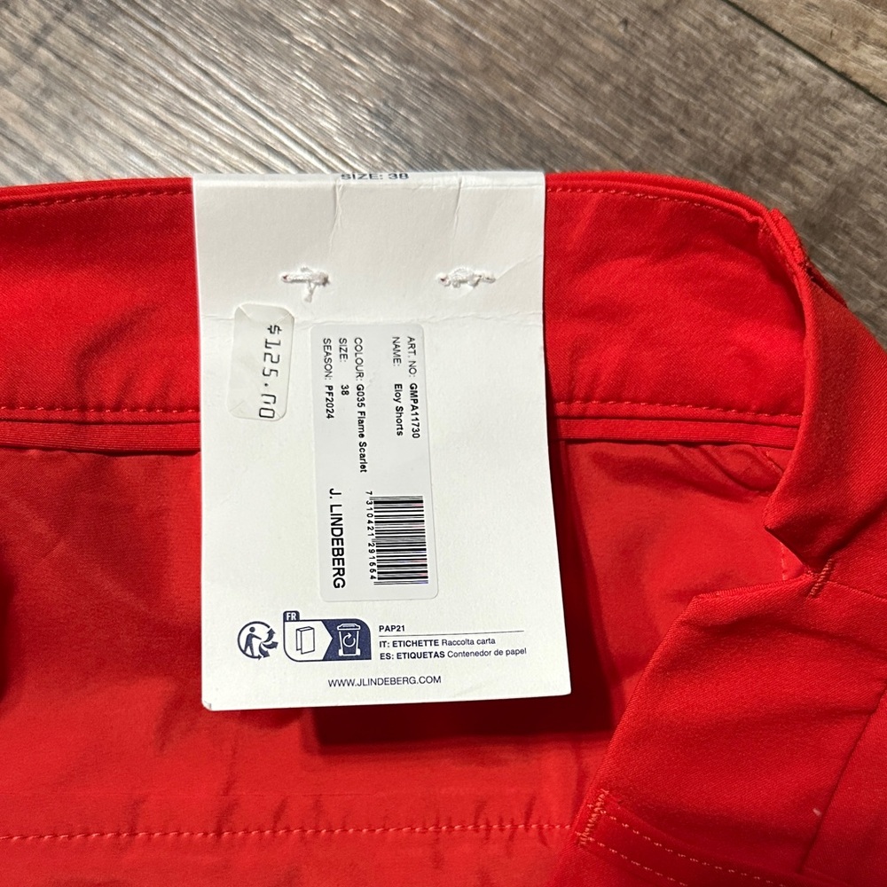 J.Lindenberg Red USA Men's Shorts 10” inseam - Picture 4 of 6